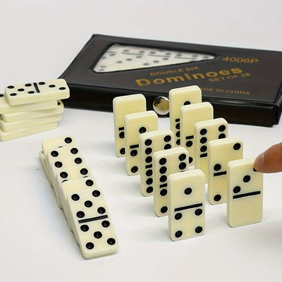 Dubbel Zes Domino Spelset Voorkomt Verveling voor Reis en Familie
