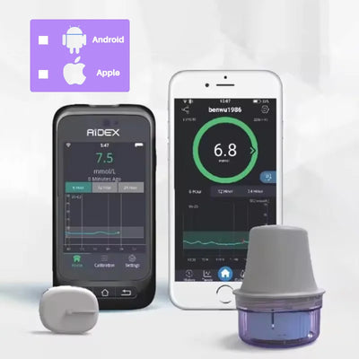 CGMS Glucose Monitor 24u – Real-time Bloedsuiker Tracking met App (iOS & Android)