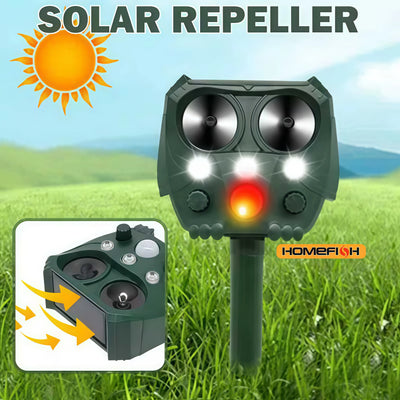 Zonne-energie Ultrasone Dierenverjager voor Tuin en Erf