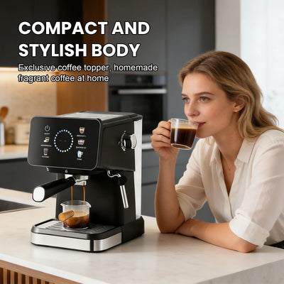 20 Bar Espressomachine met Touchscreen voor Perfecte Extractie en Romig Melkschuim