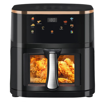 Olievrije Airfryer 9L met Kijkvenster en 6 Programma’s