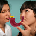 Yoga Neti Pot Nasal Rinsing Nose Wash Sinus Irrigation Red Horn Cleaner Plastic Yoga Neti Pot Nose Cleaner Nasal Rinsing Wash