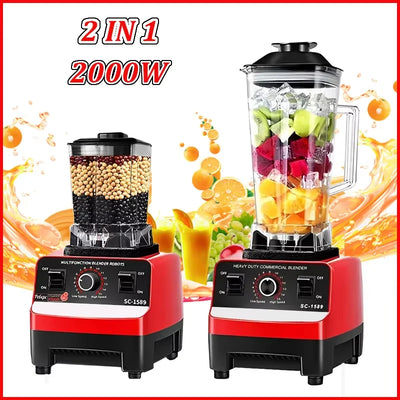 2-in-1 High Power Blender 2000W – Smoothies, IJs & Voeding in Seconden