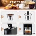 Herbruikbare Koffiepad RVS voor Nespresso Voorkomt Afval met Rijke Crema