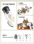 ROJECO 5-in-1 Huisdier Grooming Stofzuiger Kit