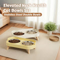 Kleurrijke Verhoogde Voederstandaard met Dubbele RVS Kommen