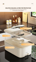 10KG Rice Storage Box Home with Lid Insect Proof Moisture Proof Rice Box Grain Sealed Jar Kitchen Container Storing Dry Grain