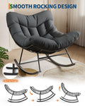 Outdoor Papasan Schommelstoel, Weerbestendige Loungezit voor Balkon en Tuin