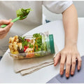 Salad Pod Mason Jar – Lekvrije Saladebeker met Dressing Compartiment