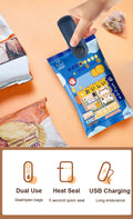 Mini Zakjes Sealer 2-in-1 – Oplaadbare Heat Sealer met Snijfunctie
