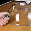 Magnetron Spatscherm met Handvat Voorkom Voedselspatten Transparant Oven Deksel