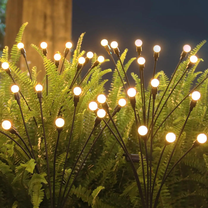 Solar Firefly Garden Lights Waterproof Swaying Decor for Dark Pathways