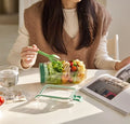Salad Pod Mason Jar – Lekvrije Saladebeker met Dressing Compartiment
