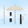 WOLTU Strandparasol – UV-Beschermende & Waterdichte Parasol (In Hoogte Verstelbaar)
