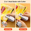 Mini Zakjes Sealer 2-in-1 – Oplaadbare Heat Sealer met Snijfunctie