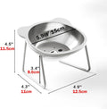 Schuine RVS Voederbak voor Katten en Honden – Voor Voer en Water