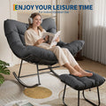 Outdoor Papasan Schommelstoel, Weerbestendige Loungezit voor Balkon en Tuin
