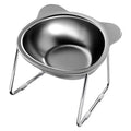 Schuine RVS Voederbak voor Katten en Honden – Voor Voer en Water
