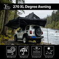 Younghunter 360° Foxwing SUV Luifel – Vrijstaande Glamping Dakluifel met Verlichting