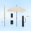 WOLTU Strandparasol – UV-Beschermende & Waterdichte Parasol (In Hoogte Verstelbaar)