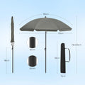 WOLTU Strandparasol – UV-Beschermende & Waterdichte Parasol (In Hoogte Verstelbaar)