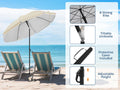 WOLTU Strandparasol – UV-Beschermende & Waterdichte Parasol (In Hoogte Verstelbaar)