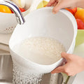 Multifunctionele Afgiemand met Handvat – Rijst-, Fruit- en Keuken Zeef