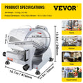 VEVOR 10-inch Elektrische Vleessnijder Carbonstalen Mes voor Efficiënte Voedselbereiding