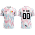 MeiLunFuShi Voetbalshirt België Vlag Ademend Sneldrogend Sportshirt Voor Training