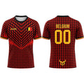MeiLunFuShi Voetbalshirt België Vlag Ademend Sneldrogend Sportshirt Voor Training
