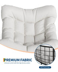 Outdoor Papasan Schommelstoel, Weerbestendige Loungezit voor Balkon en Tuin