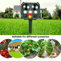 Zonne-energie Ultrasone Dierenverjager voor Tuin en Erf
