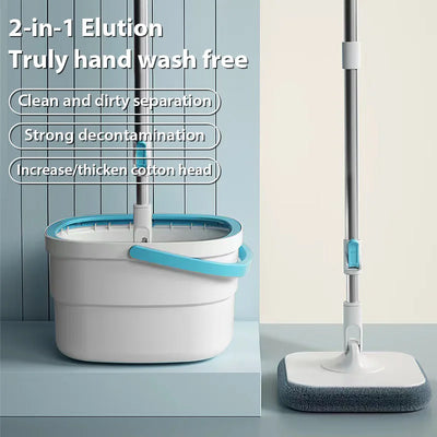 360° Draaibare Platte Mop met Automatische Uitwringing