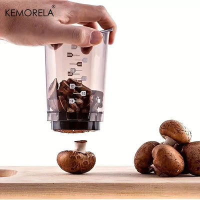 Multifunctionele Groentesnijder Cup – RVS Paddenstoel & Aardbei Slicer