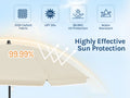 WOLTU Strandparasol – UV-Beschermende & Waterdichte Parasol (In Hoogte Verstelbaar)