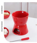 Chocolade Fondue Set 300ml – Smeltpot met Vorkjes voor Delen & Dessert