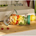Salad Pod Mason Jar – Lekvrije Saladebeker met Dressing Compartiment