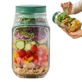 Salad Pod Mason Jar – Lekvrije Saladebeker met Dressing Compartiment