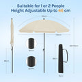 WOLTU Strandparasol – UV-Beschermende & Waterdichte Parasol (In Hoogte Verstelbaar)