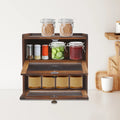 Houten Brooddoos met Dubbele Verdieping