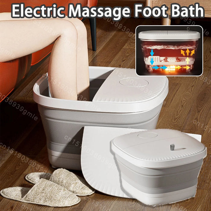 Opvouwbaar Voetbad met Massage & Verwarming – Elektrische Voet Spa met Constante Temperatuur