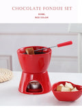 Chocolade Fondue Set 300ml – Smeltpot met Vorkjes voor Delen & Dessert