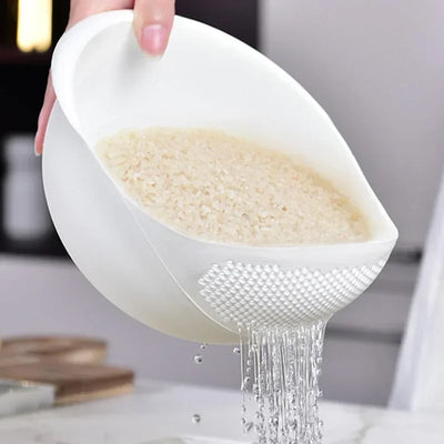 Multifunctionele Afgiemand met Handvat – Rijst-, Fruit- en Keuken Zeef