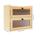 Houten Brooddoos met Dubbele Verdieping
