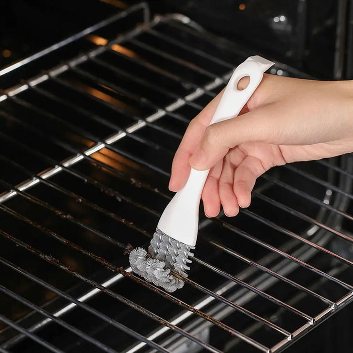 BBQ Grillborstel met V-vormige Schraper voor Moeiteloze Reiniging