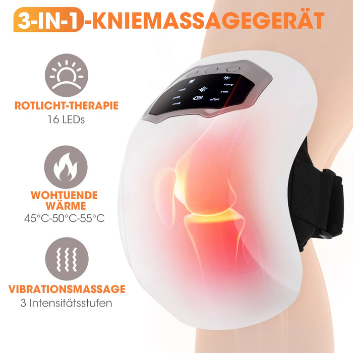 Draadloze Kniemassager met Warmte & Vibratie – Comfortabele Kniebrace