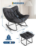 Outdoor Papasan Schommelstoel, Weerbestendige Loungezit voor Balkon en Tuin