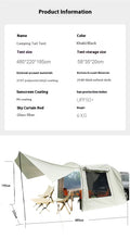 Lohascamping SUV Achterklep Tent – Waterdichte Car Docking Tent voor 3–4 Personen