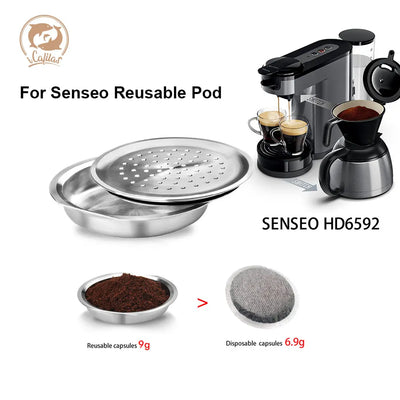 Herbruikbare Koffiepad RVS voor Philips Senseo Voorkomt Afval met Rijke Crema
