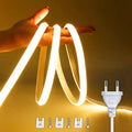 Waterdichte COB LED-strip 220V, Flexibele Verlichting voor Tuin en Woning
